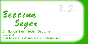 bettina seger business card